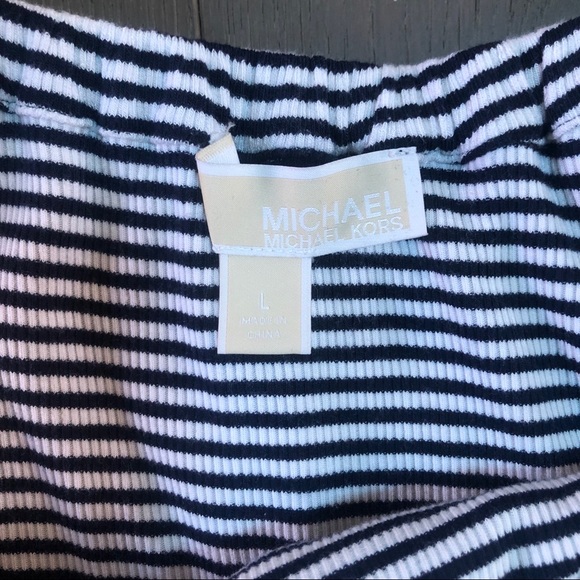 Michael Kors Striped Off the Shoulder Dress - Picture 4 of 6